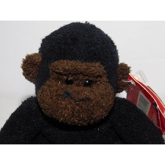 Russ Berrie Luv Pets Gorilla BOZ 5" Bean Bag Plush Stuffed Chamois Feel w Tag - Picture 3 of 8